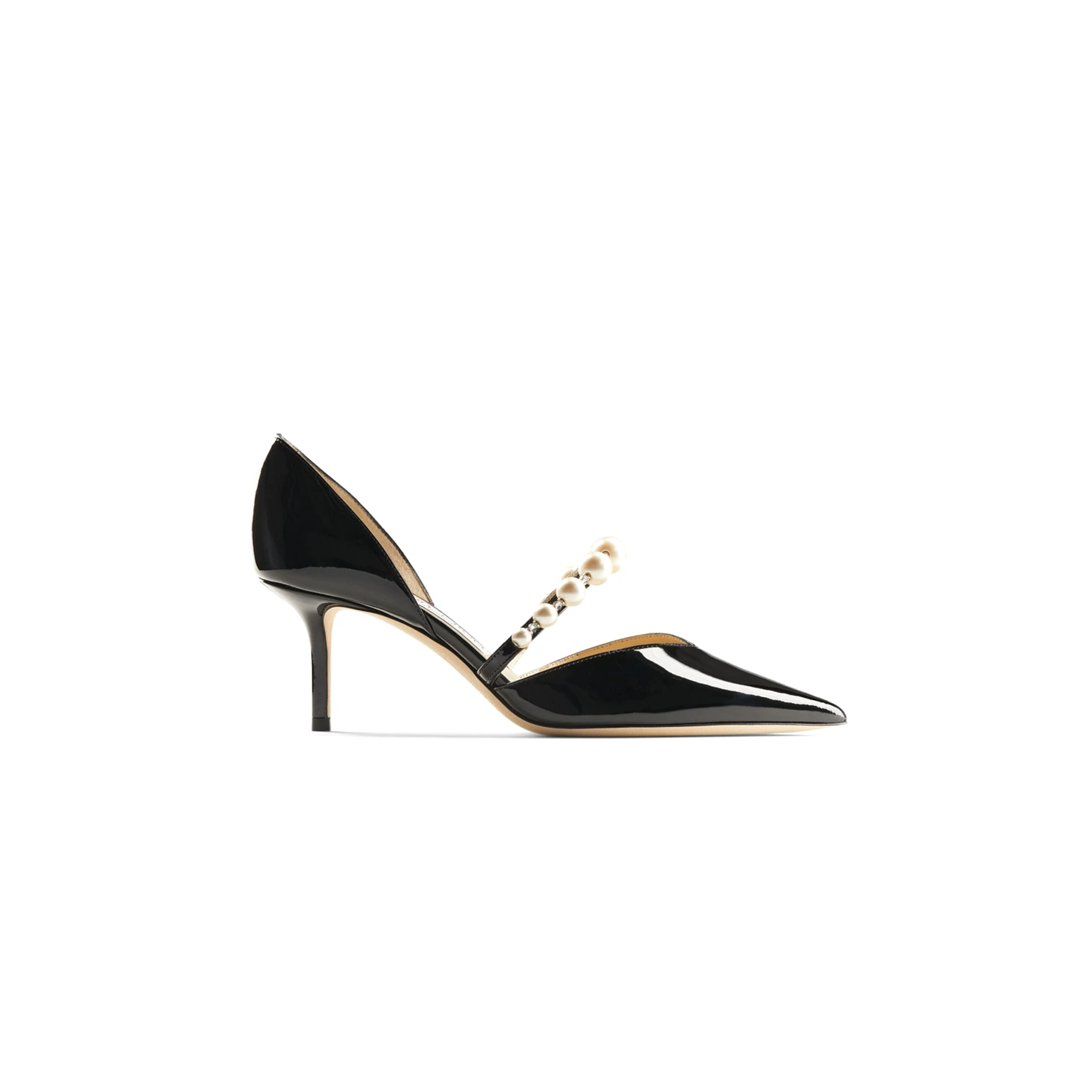 JIMMY CHOO AURELIE 65 BLACK PATENT LEATHER POINTED PUMPS AURELIE65XKM JIMMY CHOO AURELIE 65 BLACK PATENT LEATHER POINTED PUMPS AURELIE65XKM